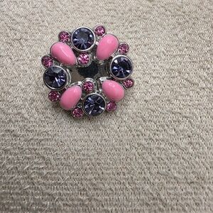 Elegant Pink and Purple Snap Button (1877)